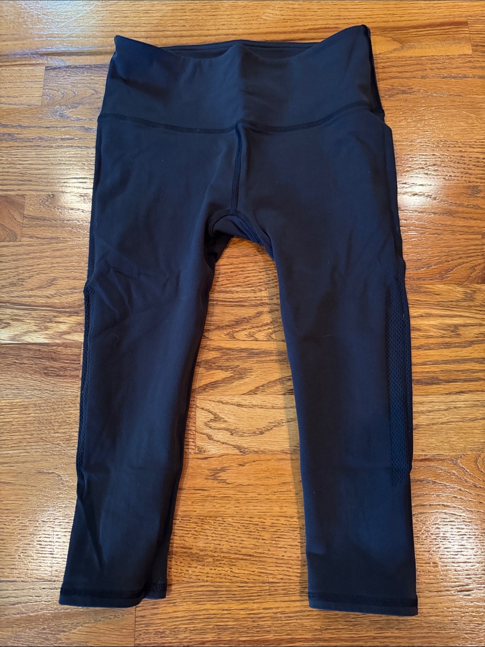 lululemon athletica Black Cropped High-Rise Leggings